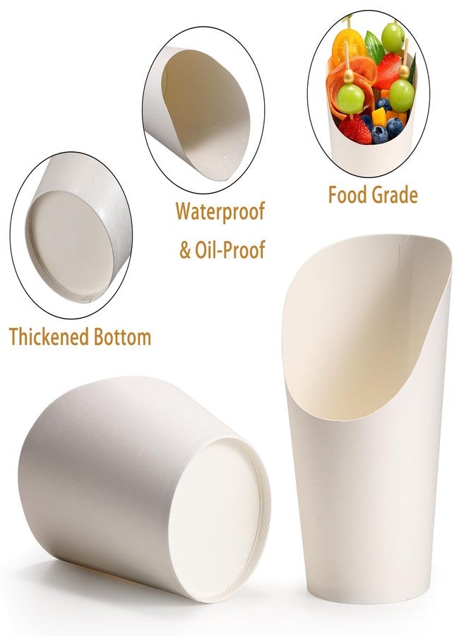 WixiTool 60 Sets Disposable Charcuterie Cups with Sticks and Bags, 14 oz White Kraft Paper Snack Boxes Appetizers Cup French Fry Holder with Cocktail Skewers Toothpicks Tooth Picks(60 Cups+60 Bags+200 Sticks) - Image 4